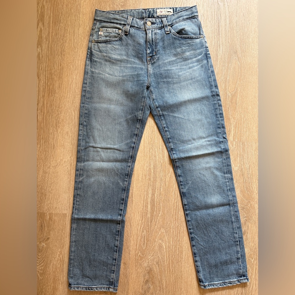 AG Adriano Goldschmied  Faded Blue Straight Leg jeans